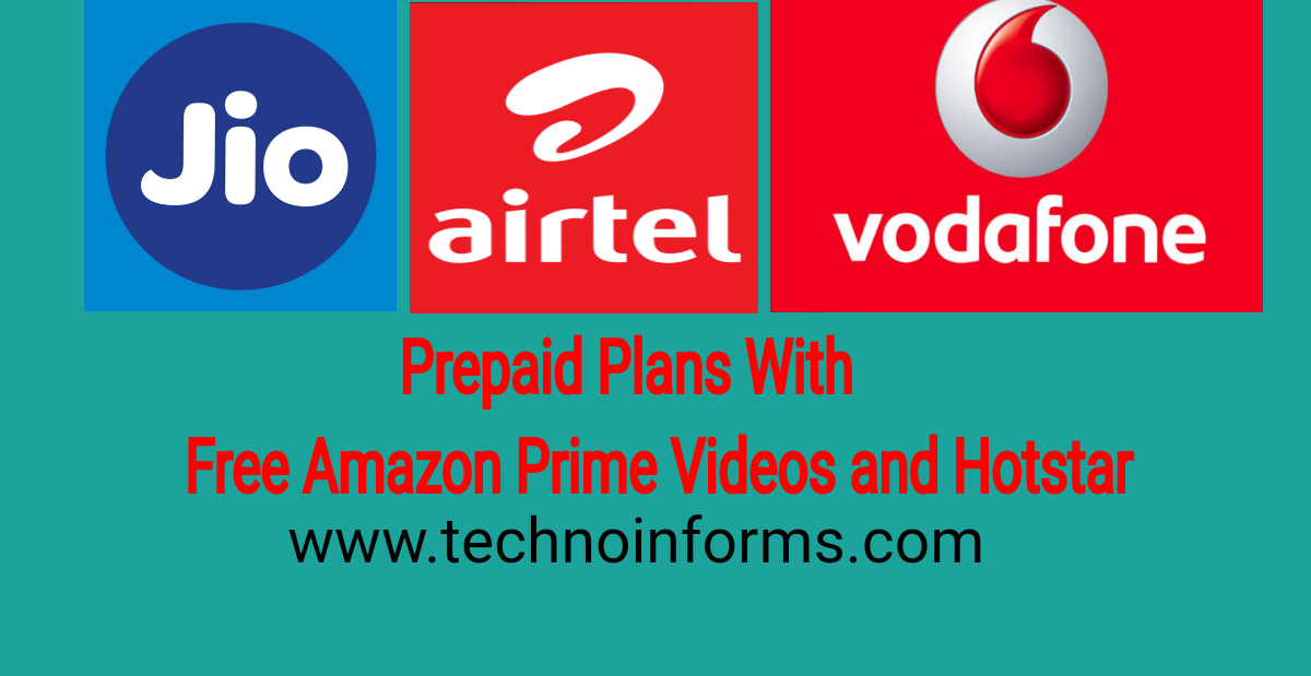 Airtel prepaid recharge plans that give free  Prime Video