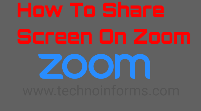 How To Share Screen On Zoom