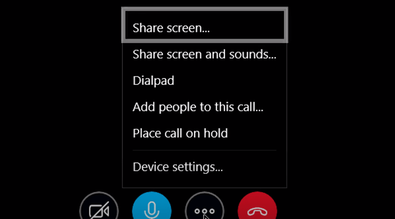 skype screen share not working properly